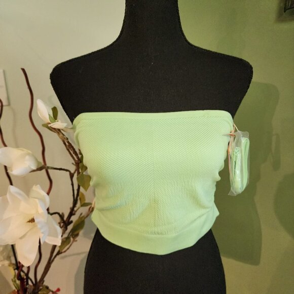 Colsie Women's Ruched Rib Bandeau Bra M NWT - Picture 4 of 5